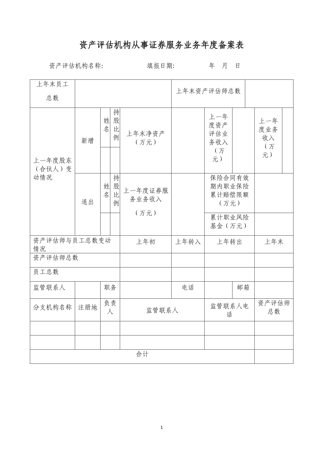資產評估機構從事證券服務業務年度備案表——聚焦資產評估服務